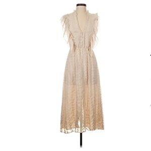 Zara Cream Polka Dot Lace Dress